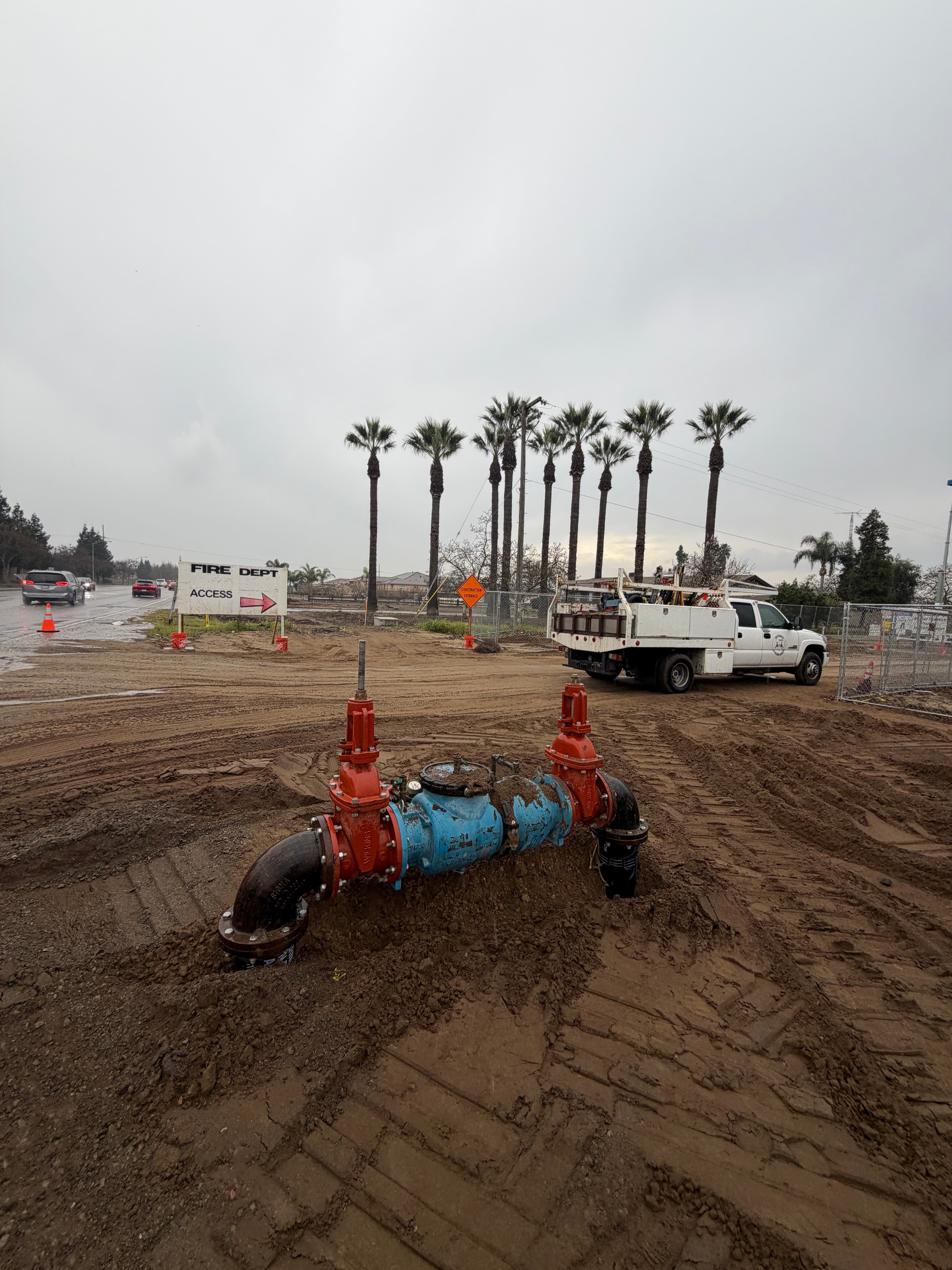 Backflow preventer installation outdoor commercial